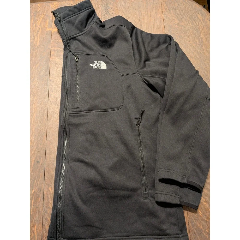 The North Face Apex Bionic Softshell Jacket Black Mens XL WindWall Full Zip